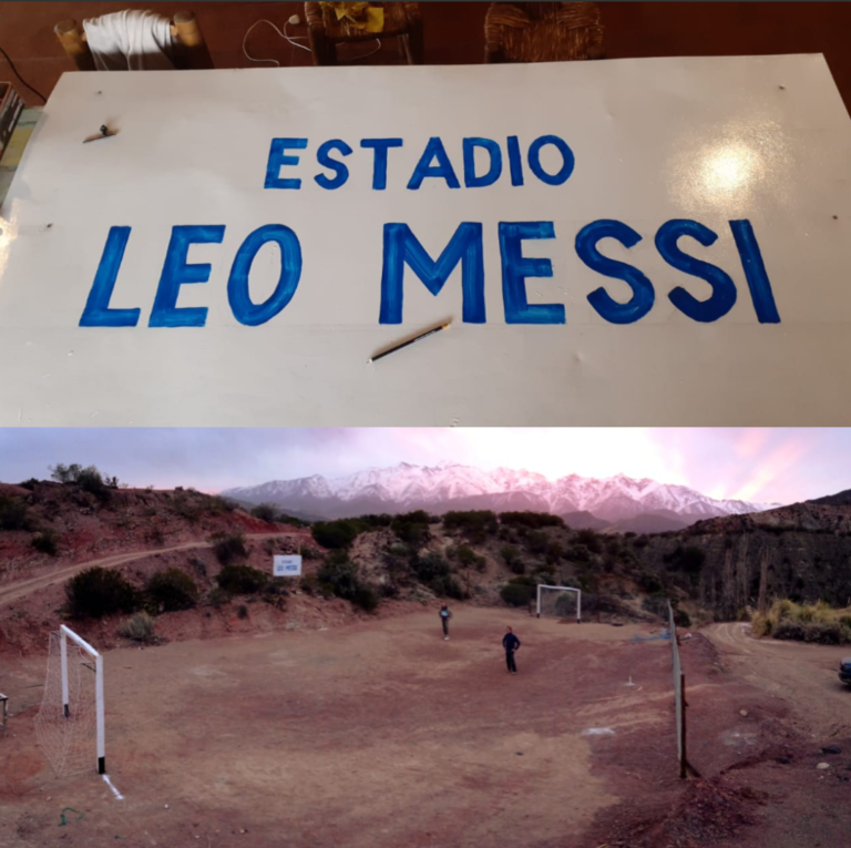 FUROR POR EL “ESTADIO LEO MESSI” UBICADO EN LA MONTAÑA DE MENDOZA