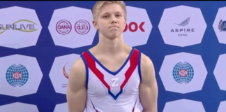 UN GIMNASTA RUSO SUBIÓ AL PODIO LUCIENDO UN SÍMBOLO BÉLICO EN LA COPA DEL MUNDO