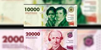 EL BANCO CENTRAL ANUNCIÓ QUE LOS BILLETES DE 10.009$ Y 20.000$ ESTARÁN EN LA CALLE EN JUNIO