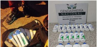 OCULTÓ MÁS DE 2KG DE COCAÍNA EN ENVASES DE TALCO, PERO LO DESCUBRIERON