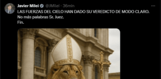 EL PECULIAR POSTEO DE MILEI