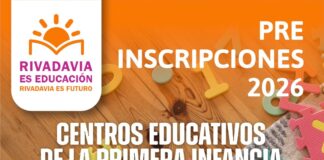 PREINSCRIPCIONES 2026 EN LOS CENTROS EDUCATIVOS DE LA PRIMERA INFANCIA DE RIVADAVIA