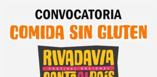 RIVADAVIA CANTA AL PAÍS: CONVOCATORIA PARA COMIDA SIN GLUTEN