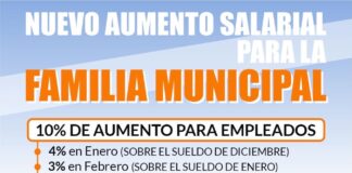 SE ACORDÓ UN NUEVO AUMENTO SALARIAL PARA EL PERSONAL MUNICIPAL DE RIVADAVIA