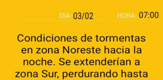EL PRONÓSTICO DEL TIEMPO ANTICIPA TORMENTAS Y RIGE ALERTA AMARILLA EN MENDOZA