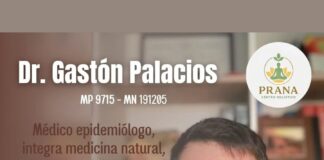 MEDICINA INTEGRADORA: EL DR. GASTÓN PALACIOS ATENDERÁ EN RIVADAVIA