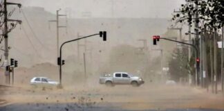 ALERTA POR TORMENTAS Y VIENTO ZONDA EN EL ESTE PROVINCIAL