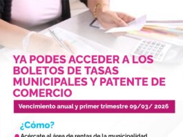 YA SE ENCUENTRAN DISPONIBLES LOS BOLETOS DE TASAS MUNICIPALES Y PATENTE DE COMERCIO EN SANTA ROSA