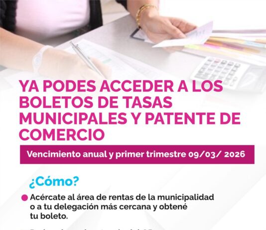 YA SE ENCUENTRAN DISPONIBLES LOS BOLETOS DE TASAS MUNICIPALES Y PATENTE DE COMERCIO EN SANTA ROSA
