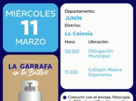 “LA GARRAFA EN TU BARRIO” LLEGA A LA COLONIA CON GARRAFAS A PRECIO SUBSIDIADO