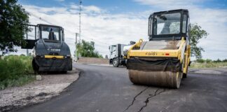 SAN MARTÍN AVANZA CON EL REASFALTADO DE LAS LATERALES DE RUTA 7