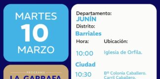 EL PROGRAMA “LA GARRAFA EN TU BARRIO” LLEGA A LOS BARRIALES, CIUDAD Y TRES ESQUINAS