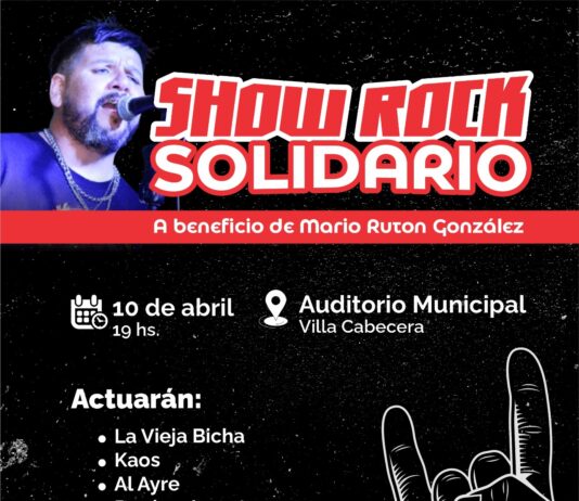 SHOW ROCK SOLIDARIO A BENEFICIO DE MARIO GONZÁLEZ EN SANTA ROSA