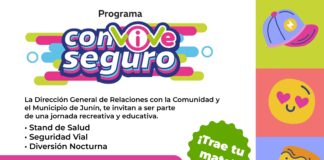 JUNÍN RECIBIRÁ UNA NUEVA EDICIÓN DEL PROGRAMA “CONVIVE SEGURO” CON ACTIVIDADES PARA TODA LA FAMILIA