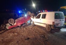 UNA MUJER FUE HOSPITALIZADA TRAS UN FUERTE ACCIDENTE EN LA COLONIA