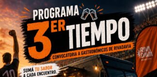 RIVADAVIA CONVOCA A GASTRONÓMICOS PARA SUMARSE AL PROGRAMA 3ER TIEMPO