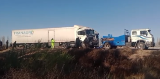 CHOQUE ENTRE DOS CAMIONES EN RUTA 7: UNO DE LOS CONDUCTORES SE HABRÍA QUEDADO DORMIDO