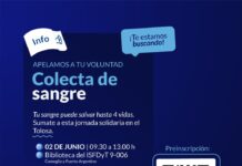 UNA DONACIÓN DE SANGRE PUEDE SALVAR HASTA CUATRO VIDAS EN RIVADAVIA