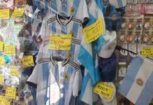 LA FINAL IMPULSA LA VENTA DE CAMISETAS Y COTILLÓN EN SAN MARTÍN