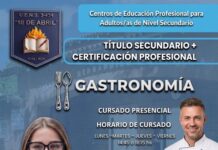 MAYORES DE 18 AÑOS PODRÁN TERMINAR EL SECUNDARIO Y FORMARSE EN GASTRONOMÍA