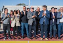 RUFEIL INAUGURÓ TRES PLAYONES EN PALMIRA Y ANUNCIÓ UNA SECUNDARIA DEPORTIVA